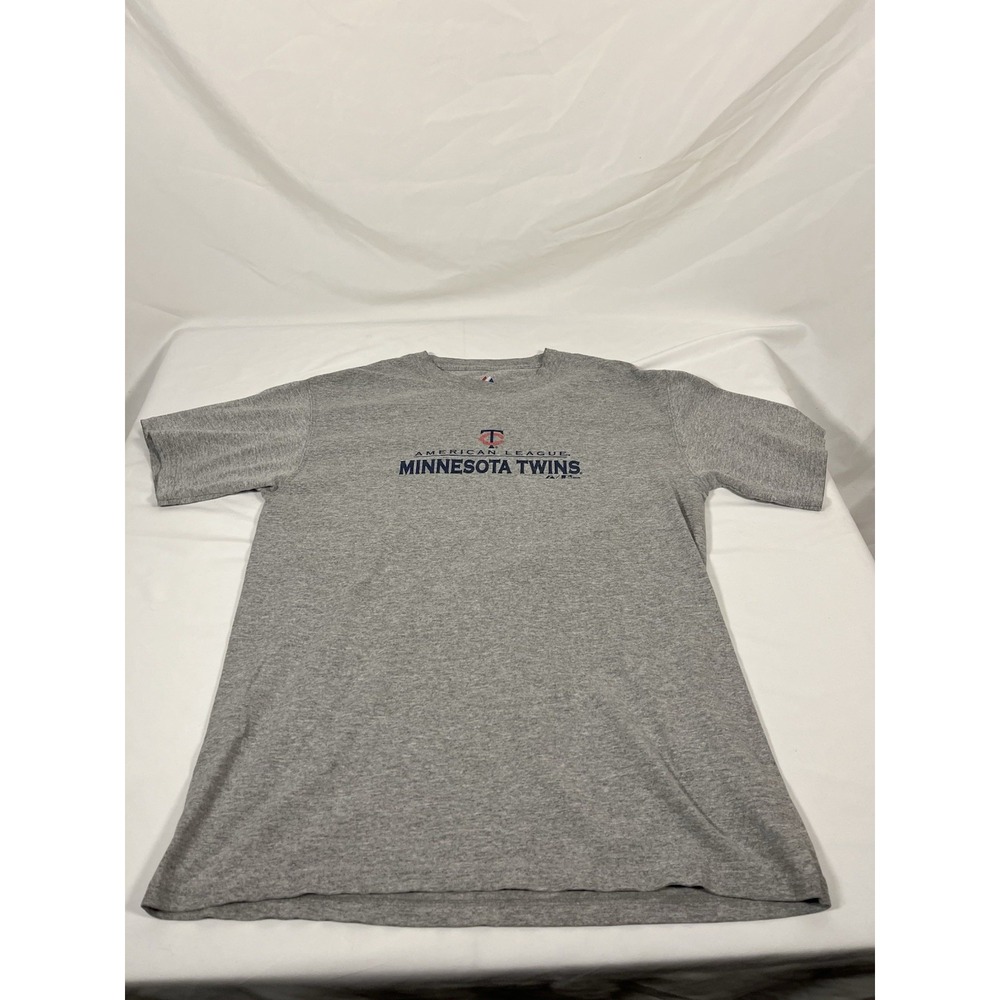 Minnesota Twins Majestic T-Shirt Men's Medium Gray MLB Baseball Graphic Tee